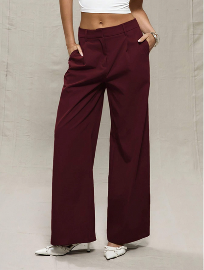 Bordeaux Straight Leg Tailored Broek