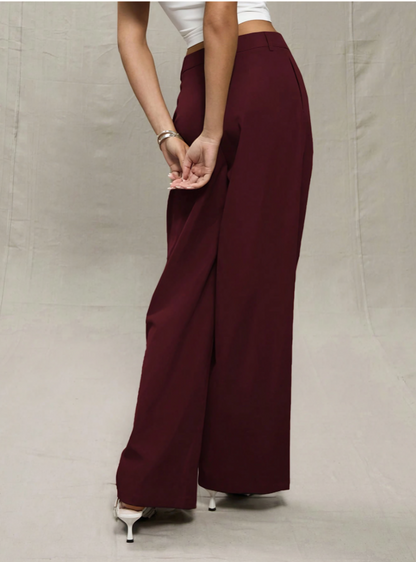 Bordeaux Straight Leg Tailored Broek