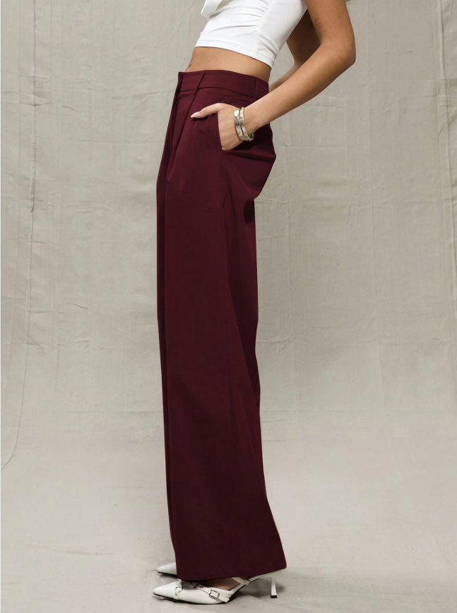 Bordeaux Straight Leg Tailored Broek